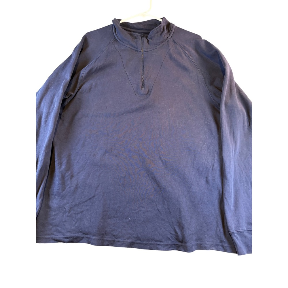 Jos. A. Bank Leadbetter Golf Navy Blue 100% Cotton Quarter Zip Pullover Large